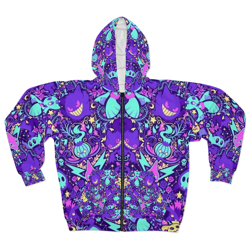 G-g-ghosts Unisex Zip Hoodie (AOP)